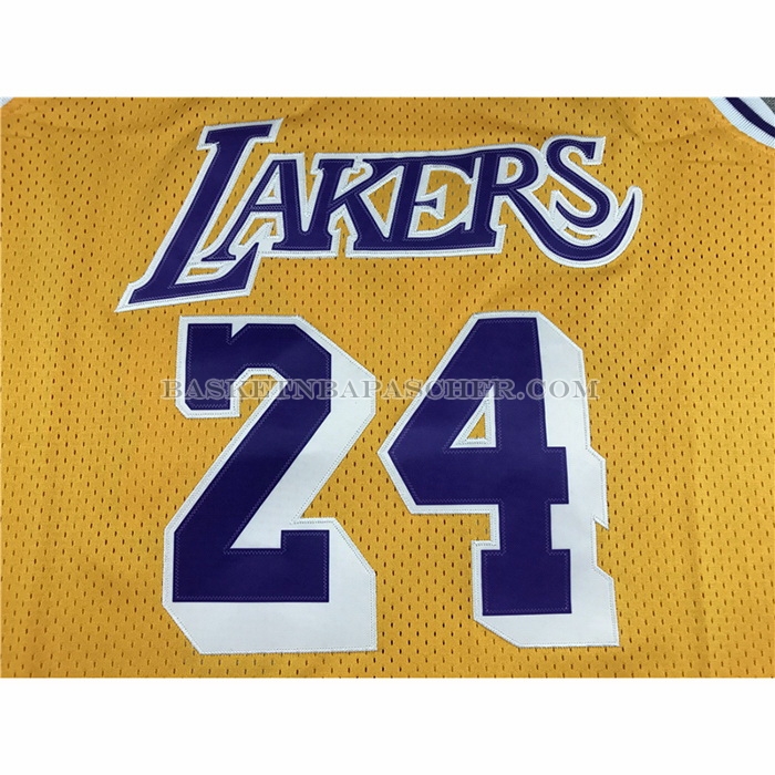 Maillot Los Angeles Lakers Kobe Bryant NO 24 Mitchell & Ness 2007-08 Jaune